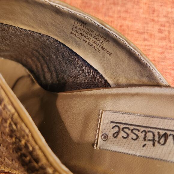 Matisse Basket Weave Leather Suede Block Heel Mule/Clog US Size 10 Anthropologie - Picture 11 of 11